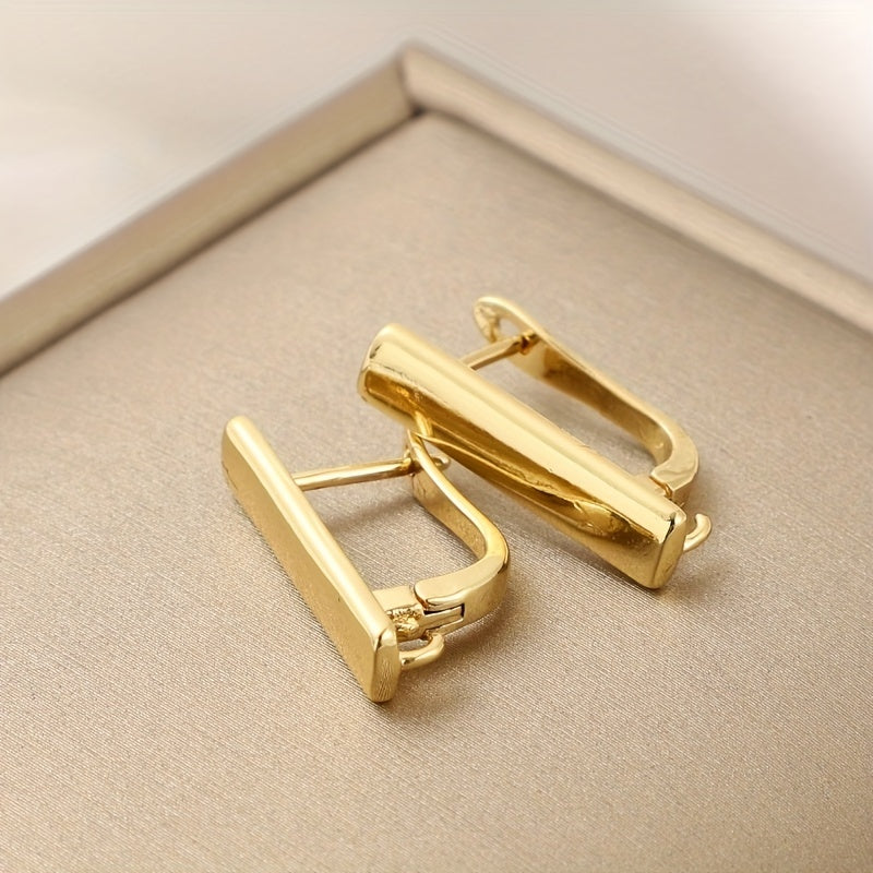 Geometric Glossy Earrings Creative Personality Banquet Party Jewelry