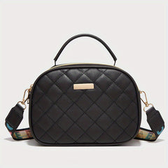 Polka Dot Handbag Small Crossbody Bag Double Zipper Purse