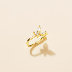 Butterfly Copper Nose Clip Zircon Non-Piercing Nose Jewelry