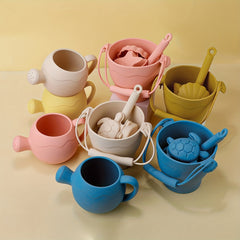Eco Friendly Kids Beach Toy Set - Spray Bottle, Sand Bucket, Shovel & More