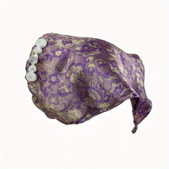 Satin Flower Jacquard Head Scarf Vintage Bandanas Hairband Y2K Headwrap