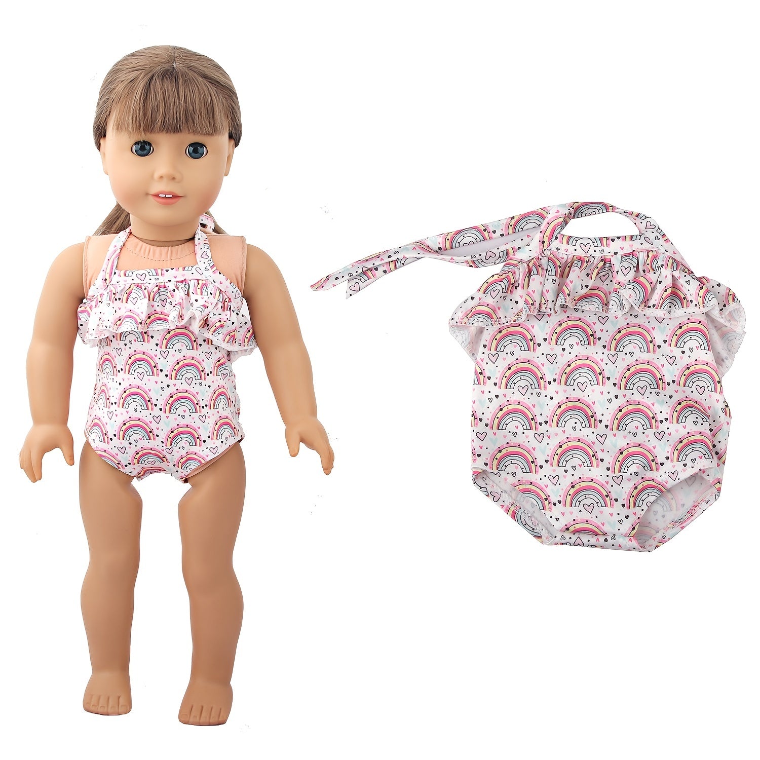 18'' Rainbow Doll Suspender Swimsuit for Baby Born&Our Generation