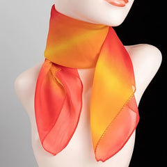 Gradient Chiffon Scarf Neck Scarves for Women