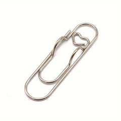 Metal Love Pen Holder Portable Fixed Pen Buckle Heart Shaped Bookmark