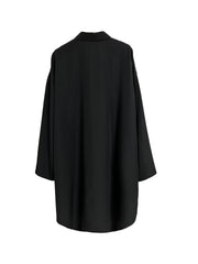  Solid Button Up Long Sleeve Collar Mini Shirt Dress