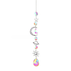 Bird Crystal Pendant Moon Sun Catcher Wind Chime Garden Decor