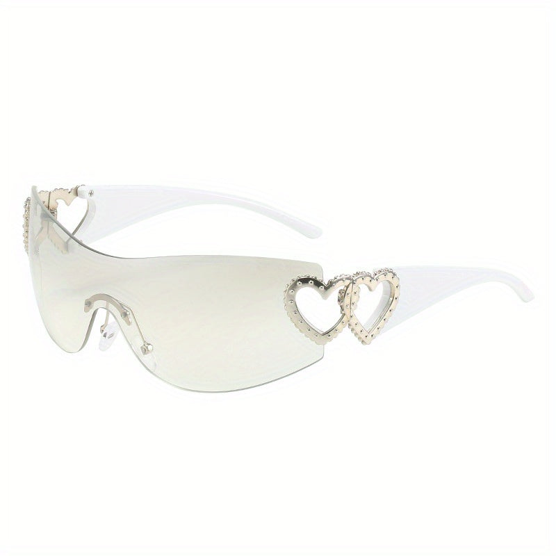 Y2K Rimless Sunglasses For Women Men UV Blocking