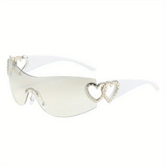 Y2K Rimless Sunglasses For Women Men UV Blocking