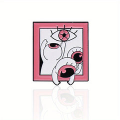 Geometric Frame Ornament Brooch