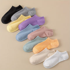 10 Pairs Soft Ankle Socks Lightweight Low Cut Women's Stockings