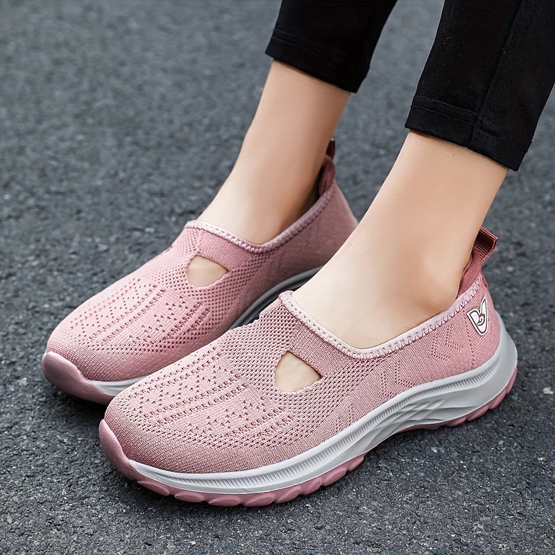 Non-slip Soft Sole Breathable Walking Shoes Slip-On Sporty Sneakers