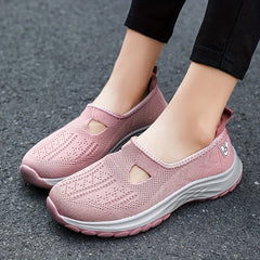 Non-slip Soft Sole Breathable Walking Shoes Slip-On Sporty Sneakers