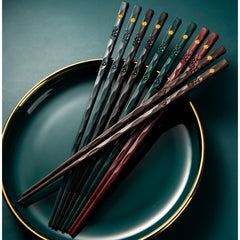 5 Pairs Japanese Fiberglass Chopsticks Non-slip 9.57 In