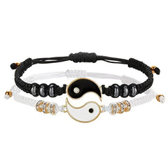 Taiji Yin Yang Couple Bracelet Set