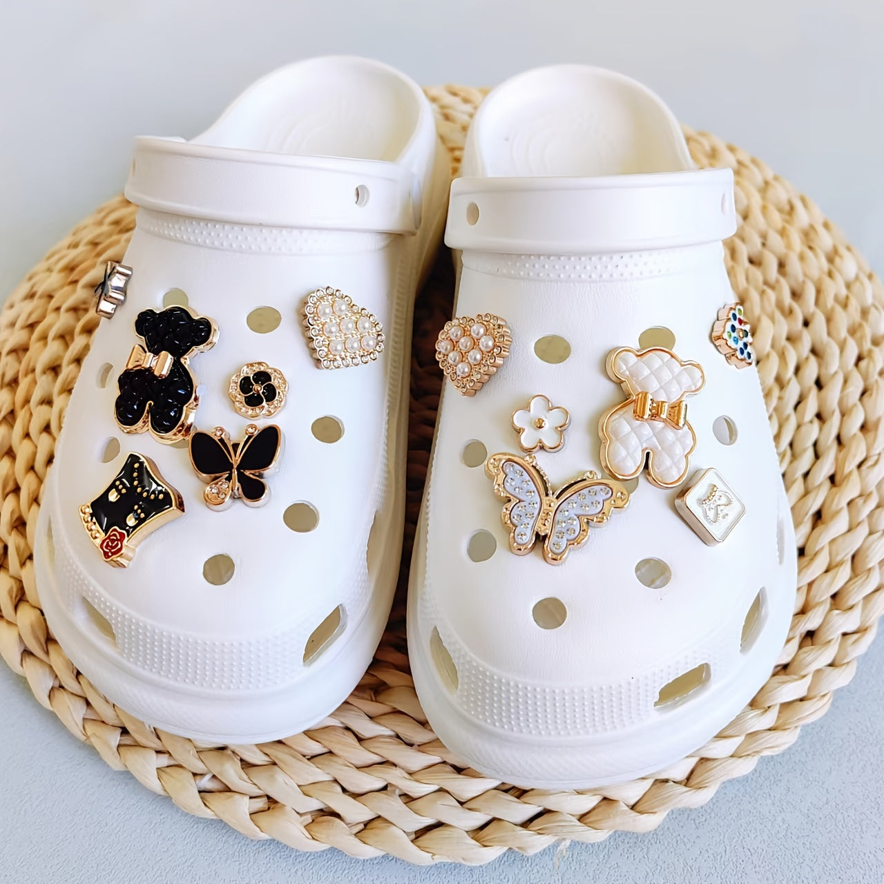 Shoe Decoration Set - DIY Shoe Decoration Kit with Bear Butterfly Chain