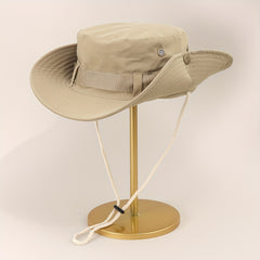 Drawstring Bucket Hat Outdoor Camping Mountaineering Hat