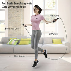 Adjustable Tangle Jump Rope for Rapid Speed Fitness Sports Gym & Weight Loss