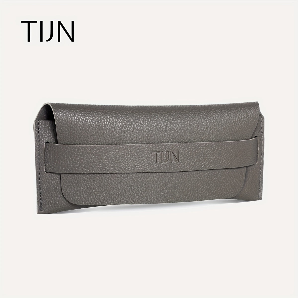 2pcs Litchi Embossed Glasses Bag Soft PU Leather Sunglasses Case