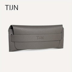 2pcs Litchi Embossed Glasses Bag Soft PU Leather Sunglasses Case
