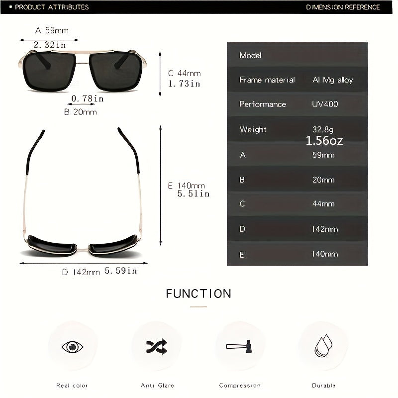 Men's Vintage Steampunk Polarized Sunglasses