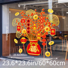 Chinese Window Stickers Year Display Clings Glass Decoration