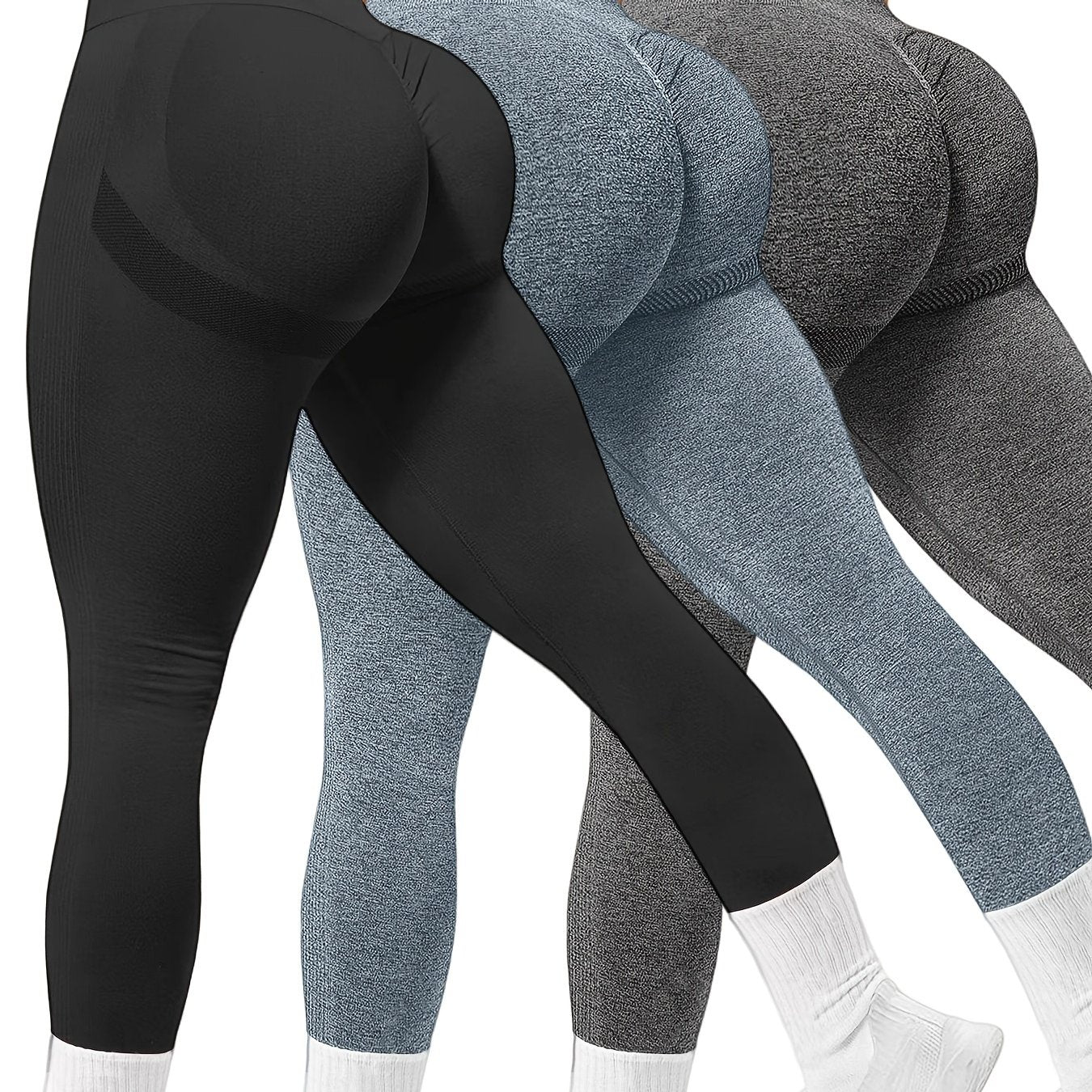3pcs Butt Lifting Workout Leggings for Women Scrunch Butt Gym Booty Tights