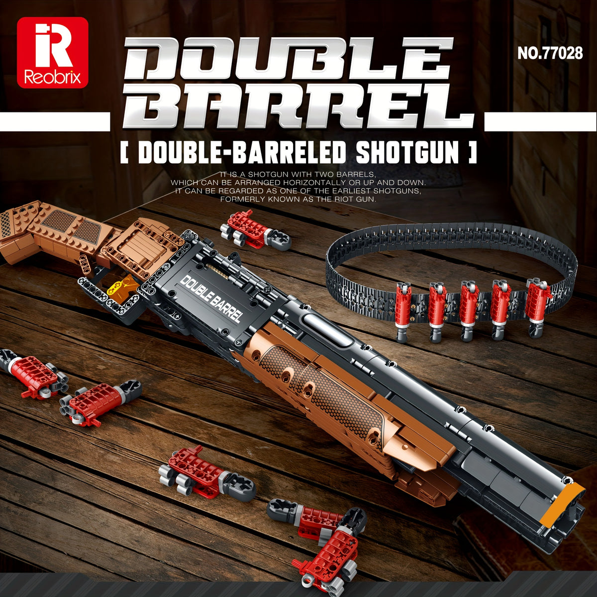 Reobrix 1006pcs Dual Barrel Shotgun Building Set