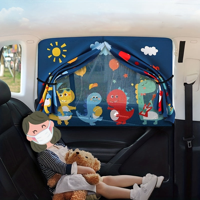Baby Kids Car Side Window Sun Shade Cover Magnetic Double Layer Car Sun Shade