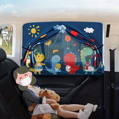 Baby Kids Car Side Window Sun Shade Cover Magnetic Double Layer Car Sun Shade