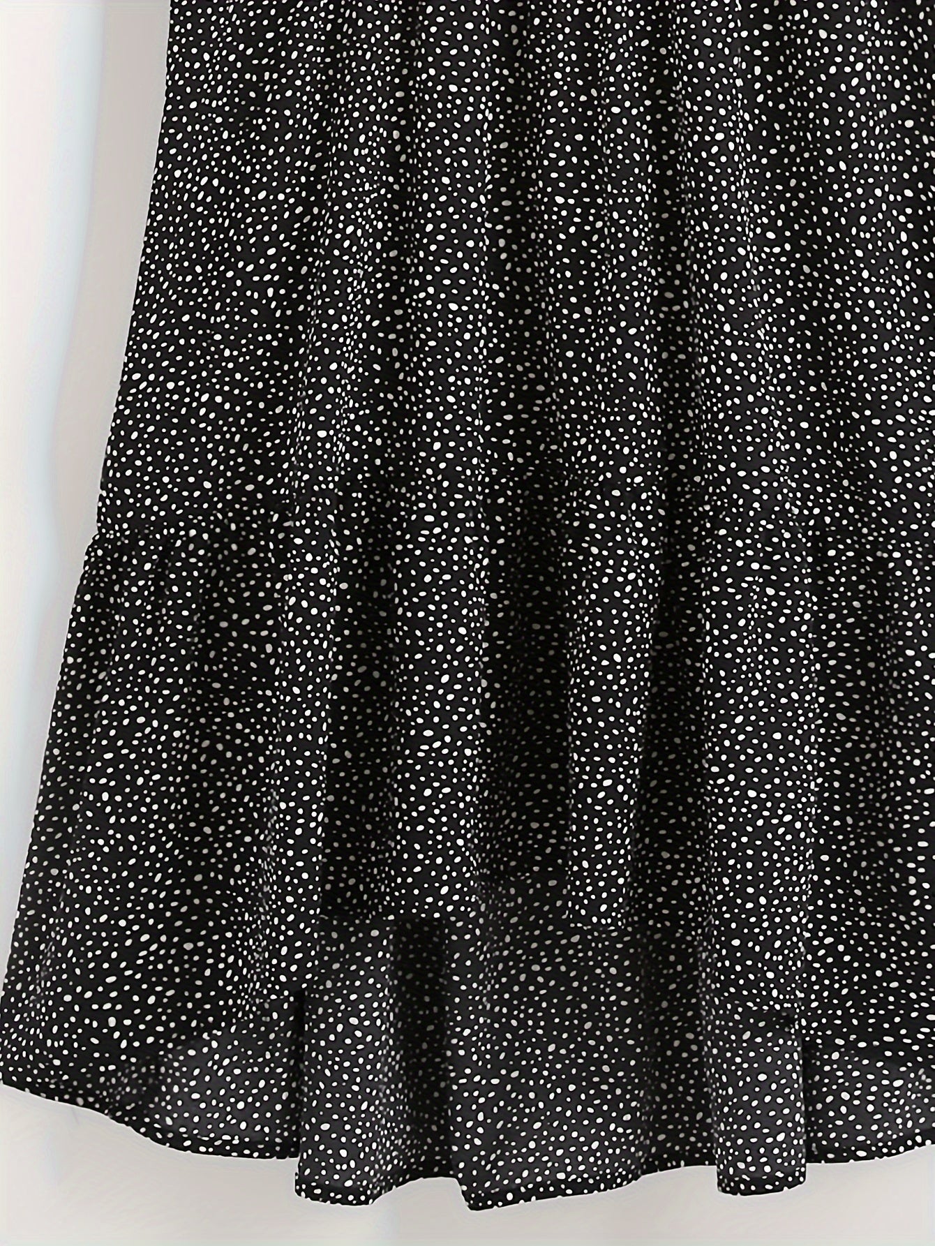  Dot Print Butterfly Sleeve V Neck Smock Mini Dress