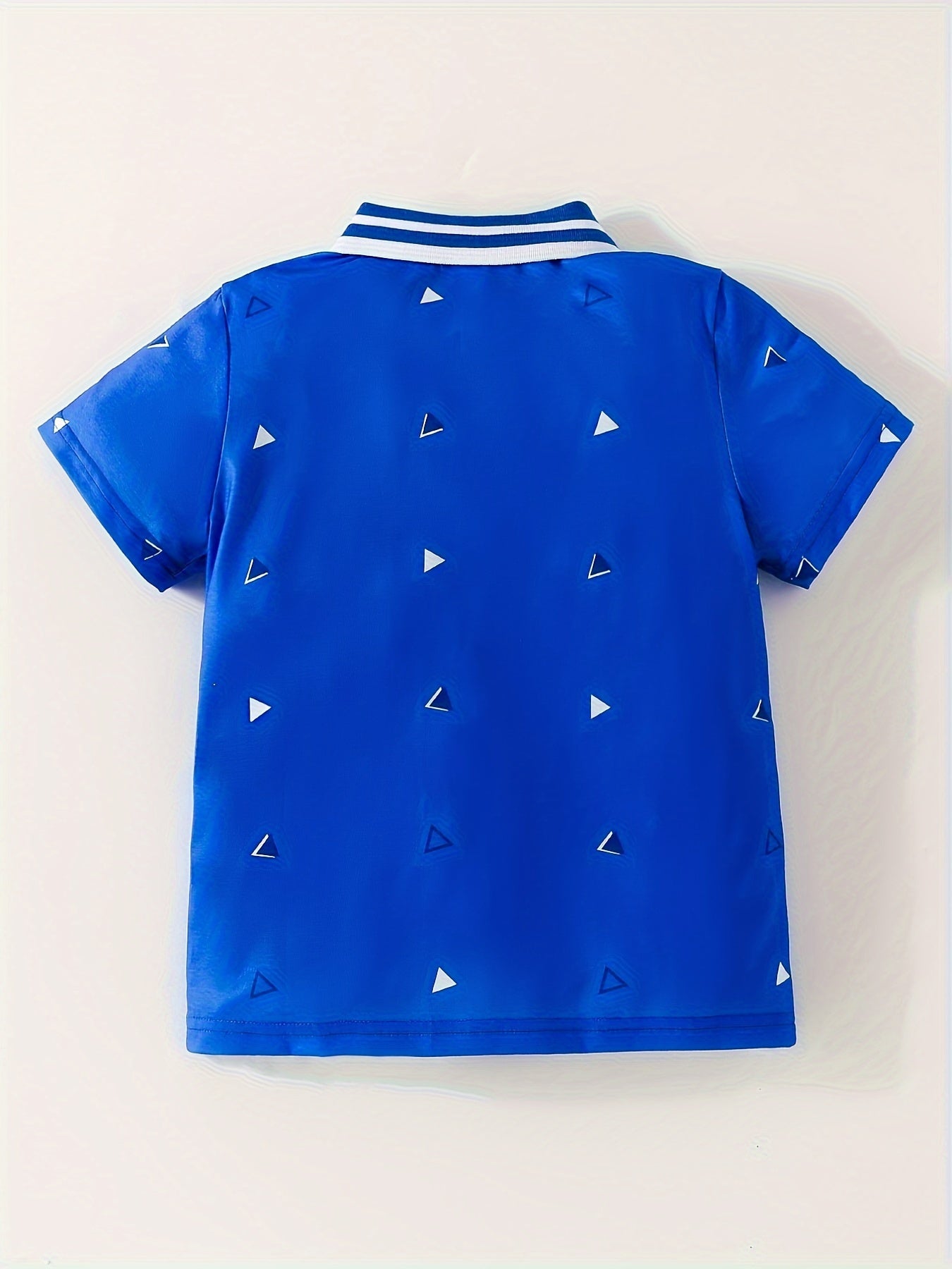 Stylish Triangle Pattern Kids Shirt For Summer Outdoor