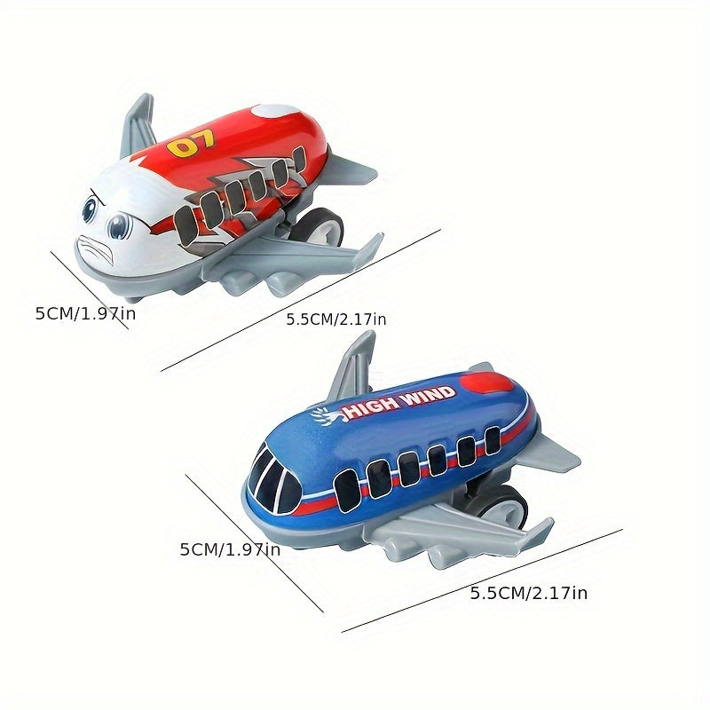 10pcs Mini Plastic Airplane Set Inertia Driven Party Favor Christmas Halloween