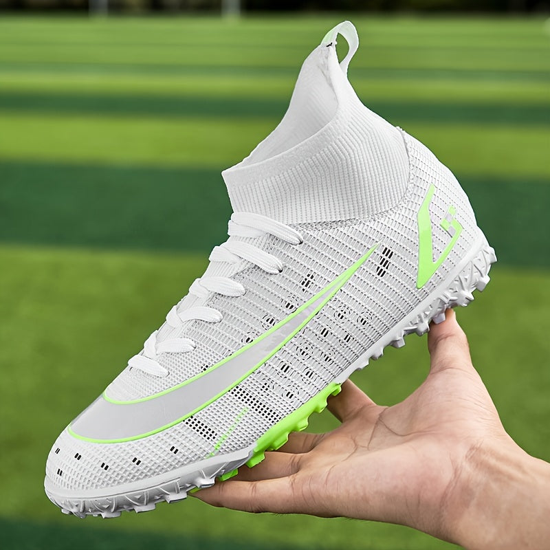 Men's High Top TF Cleats Lightweight Sport Shoes for Soccer Running