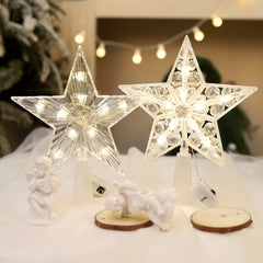 LED Christmas Tree Top Star Decoration Party Supplies Family Hotel