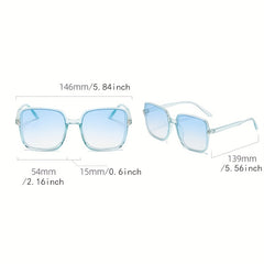 Men's Large Square Frame Polarized Sunglasses 100 UV Protection Vintage Eyewear