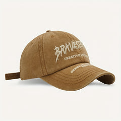 Outdoor Curved Brim Letter Embroidery Men's Peaked Cap Baseball Cap