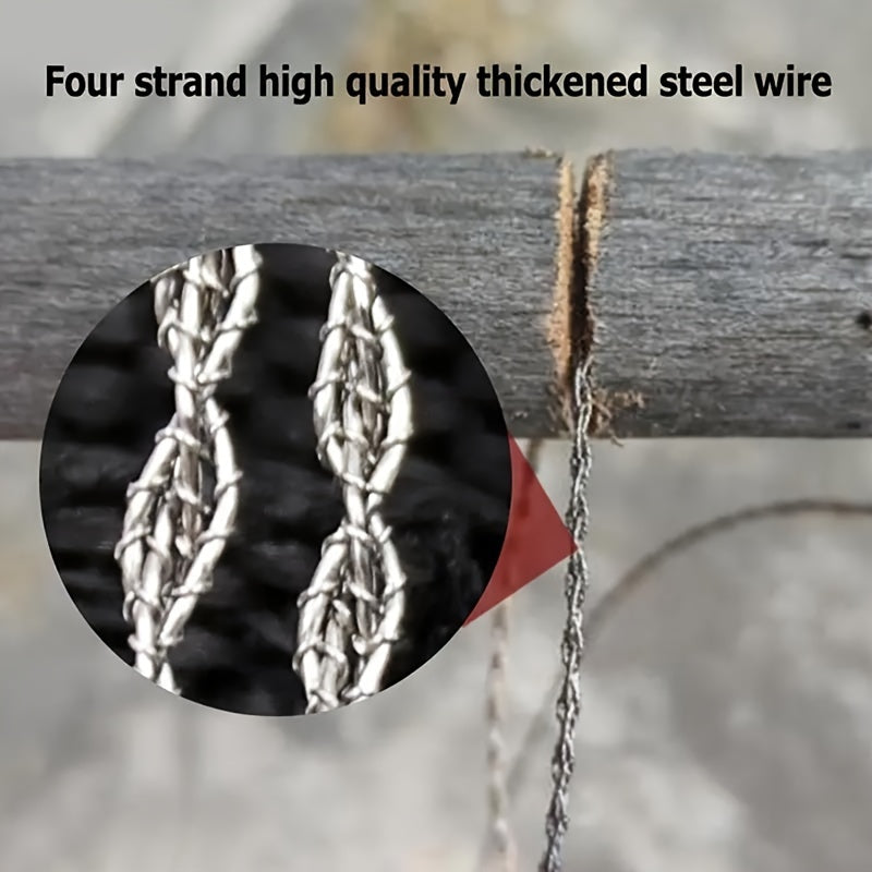 Stainless Steel Wire Saw Mini Pocket Saw Camping Survival Equipment