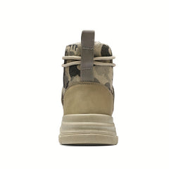 Men's Tactical Camo High Top Lace Up Boots Outdoor Hiking Shoes