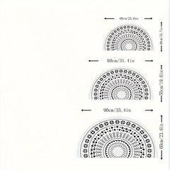 Moroccan Element Doormat Semi Circular Area Rug