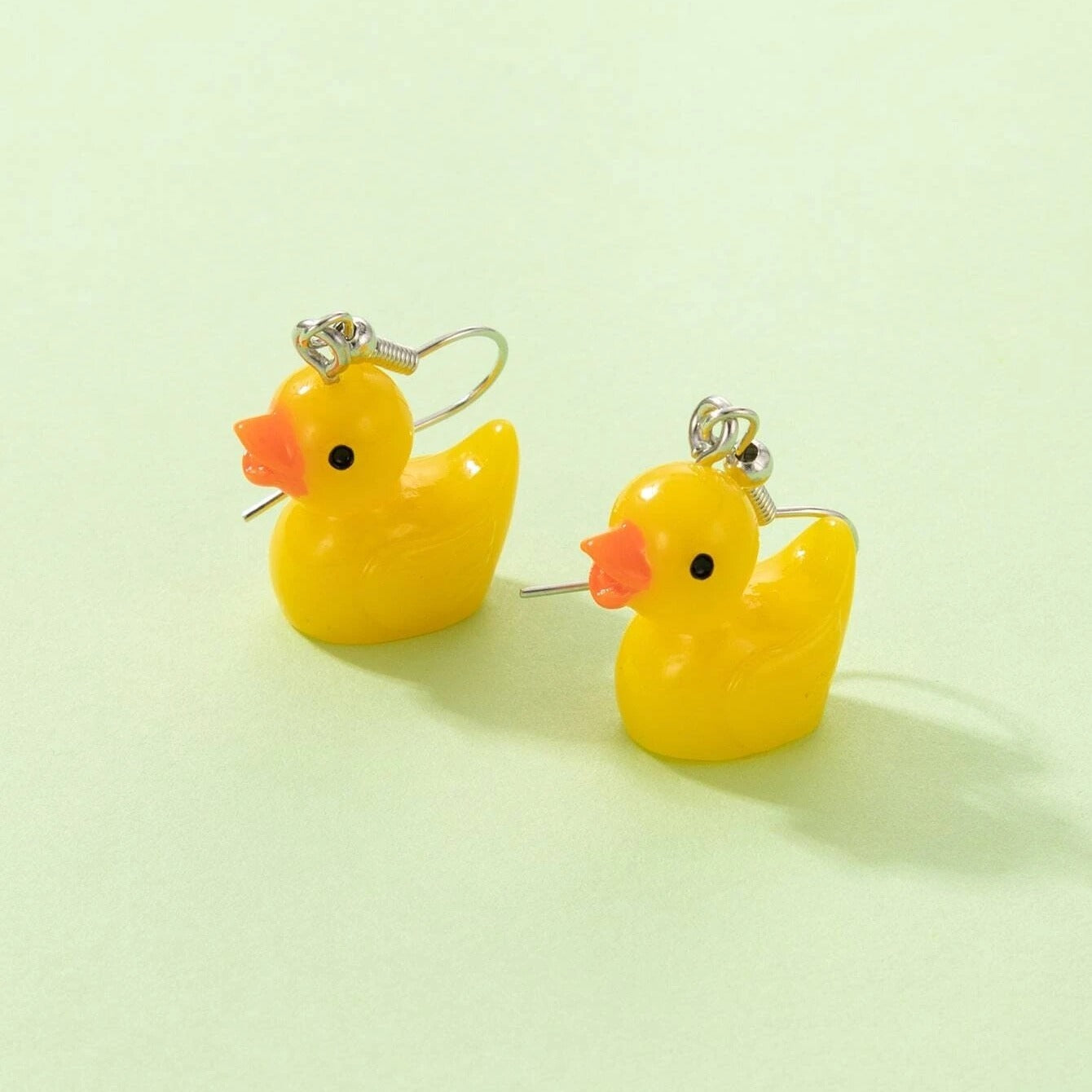 Duck Earrings Synthetic Resin Cute Animal Jewelry Dangle Earrings