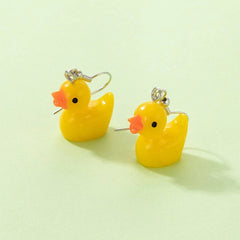 Duck Earrings Synthetic Resin Cute Animal Jewelry Dangle Earrings