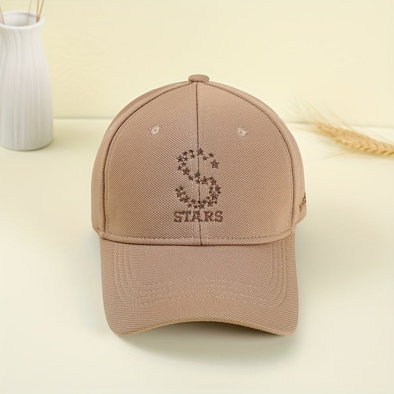 S STARS Embroidery Baseball Cap Adjustable Dad Hats Outdoor Golf Sun Hat