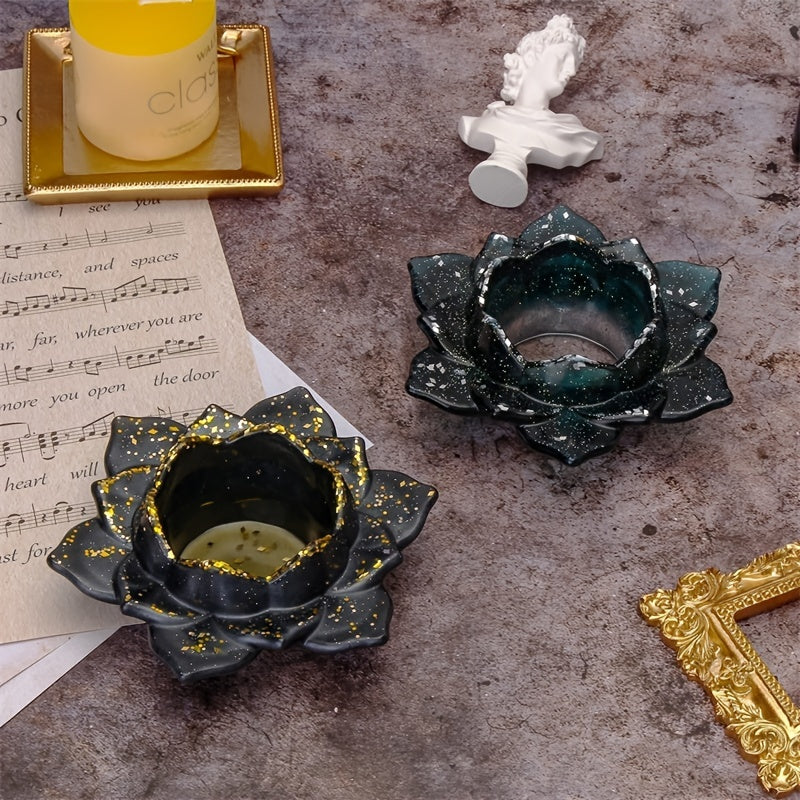 Lotus Tealight Candle Holder Resin Silicone Mold