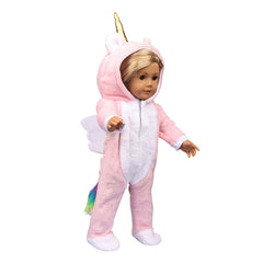 45 72 Cm Doll Wings Unicorn Tail Bodysuit Set Purple Rose Red Pink Multicolor