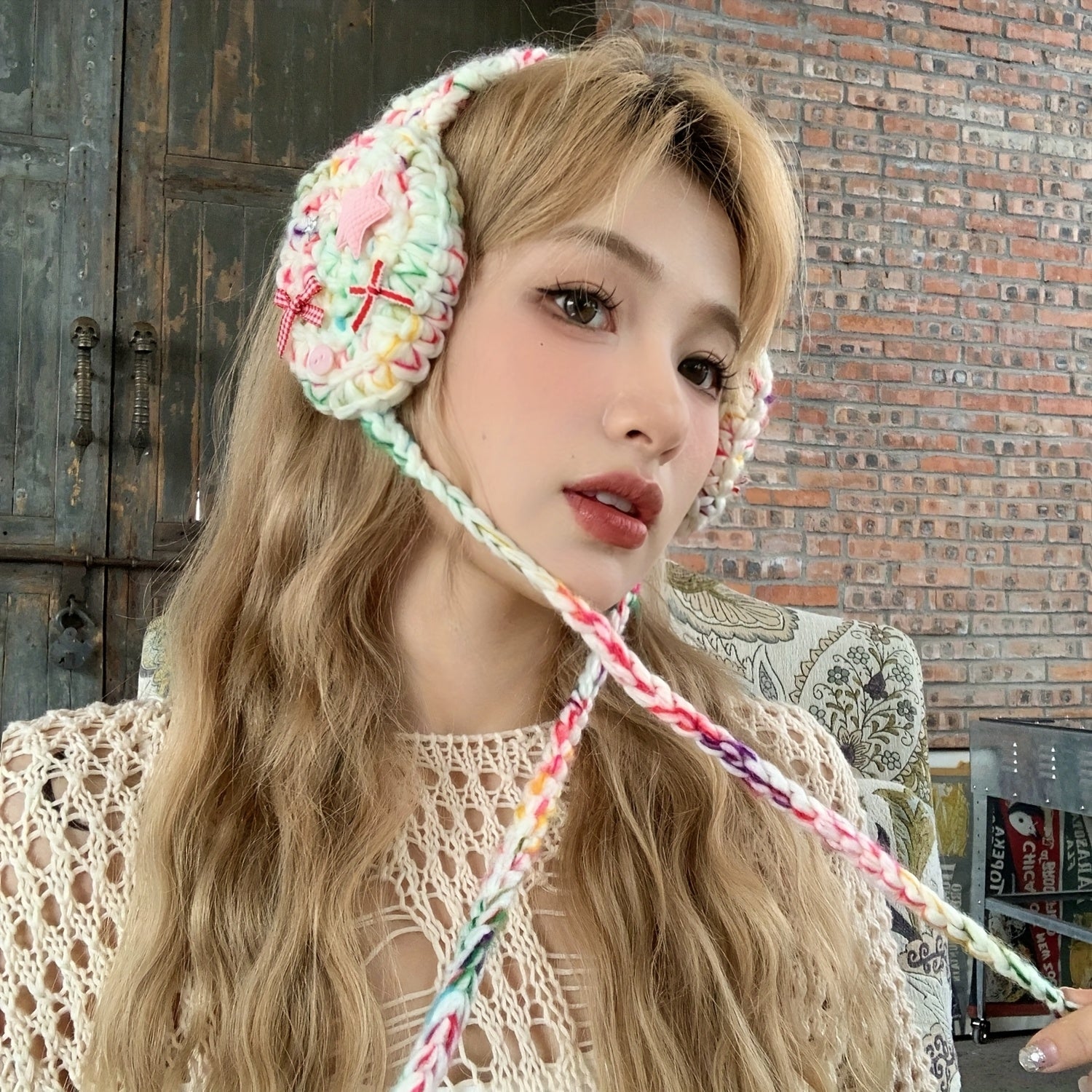 Women's Star & Bow Ear Warmers Winter Thermal Adjustable Headband