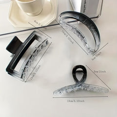 Gradient Hair Claw Transparent Butterfly Hair Grab Vintage Hair Clip