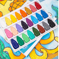 24 Colors Crayon Painting Stick Set Non-Dirty Hand Safety Student Art