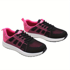 Women's Flatform Sneakers Lace Up Low Round Toe Soft Sole Non slip Casual Shoes