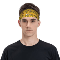Banana Sports Headband Sweat Wicking Stretchy Polyester for Yoga Gym Running