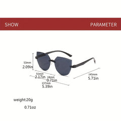 Rimless Cat Eye Sunglasses UV400
